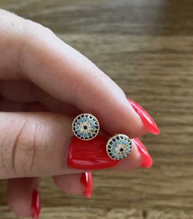 Nowe kolczyki z niebieskimi koralikami w stylu boho
