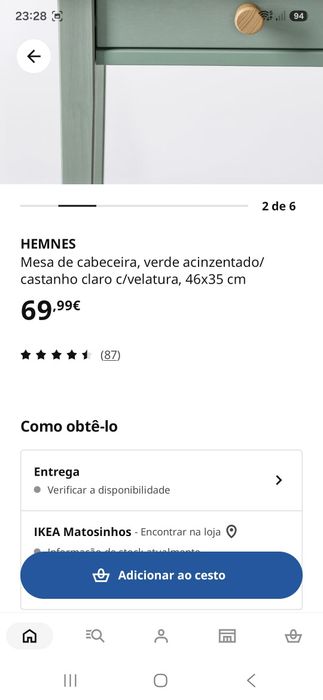 Mesa de cabeceira ikea