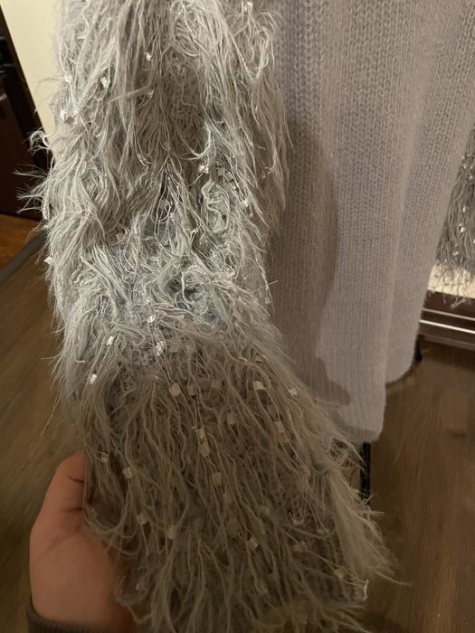 Тепла зимова в’язана сукня