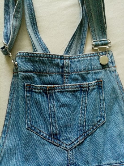 Ogrodniczki jeansowe - spódniczka