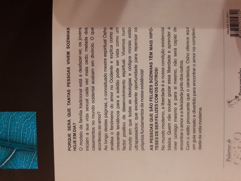 Amor, Liberdade e Solidão de OSHO - PORTES GRÁTIS