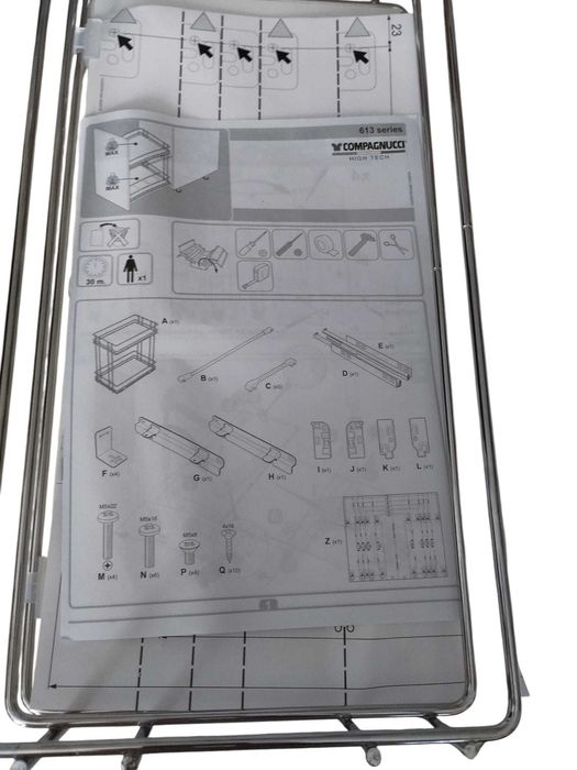 Kosz Cargo Mini Dwupoziomowe Compagnucci  300Mm Chrom Biały