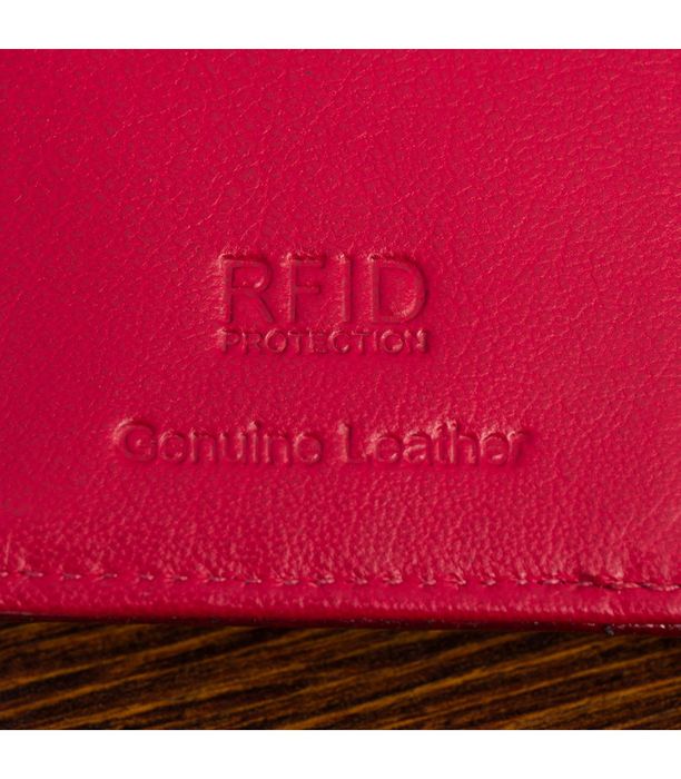BELTIMORE portfel damski skórzany mały lakierowany kroko P255 czerwony