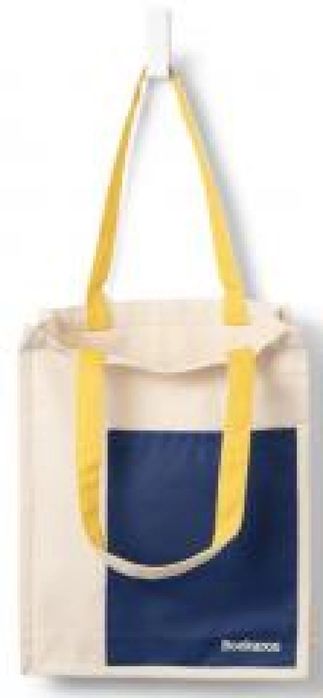 Bookaroo Torba bawełniana Navy&Yellow oprawa: folia