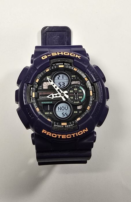 Casio G-Shock GA-140-6AER fioletowy | oryginalny | analog digital