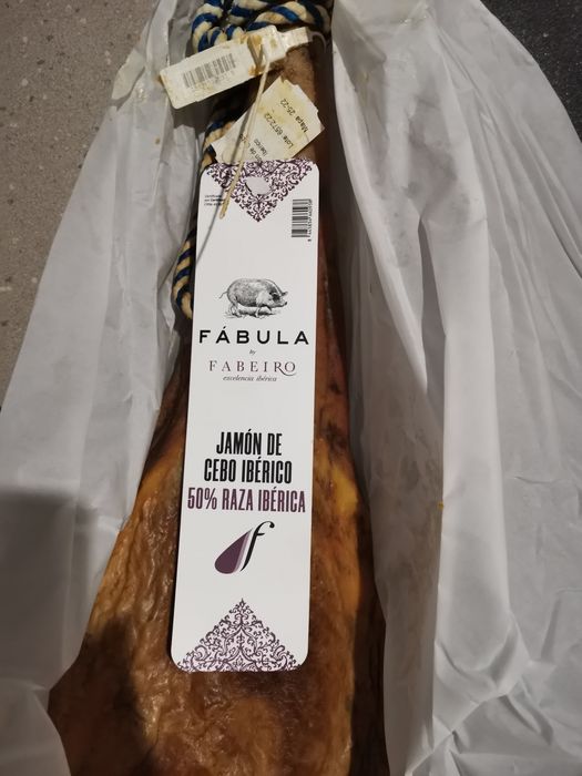 Szynka jamon hiszpańska pokrowiec tekstylny karton