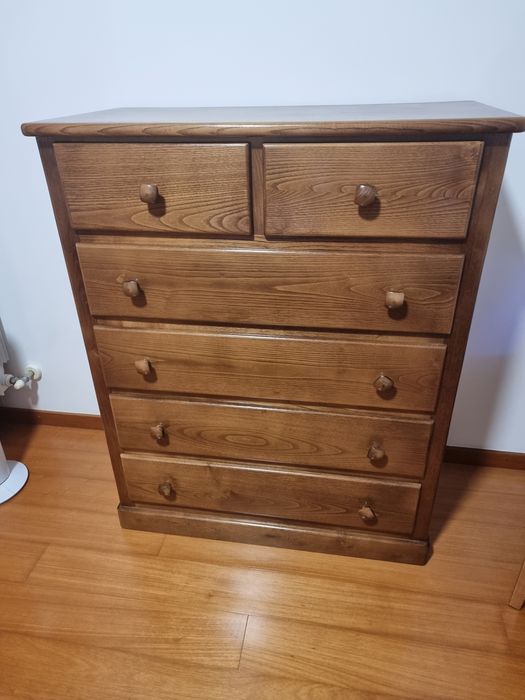 Mobília quarto casal em madeira maciça lisa