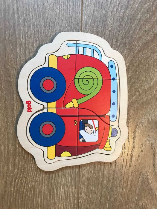 Zestaw 3 układanek/puzzli drewnianych Goki i inne