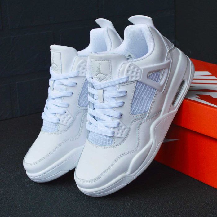 !SALE! Nike Air Jordan Retro 4 Full White 36 37 38 39 40 41 42 джордан