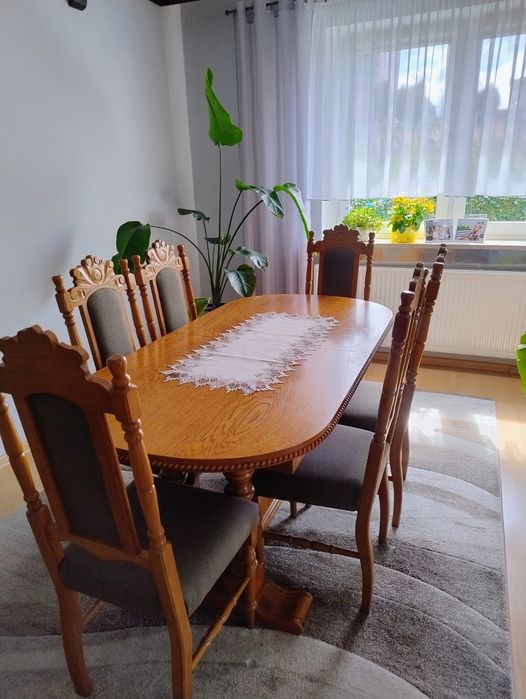 Dębowy Zestaw Stół i krzesła