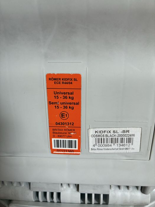 Cadeira auto Britax Kidfix SL isofiz 15-36kg