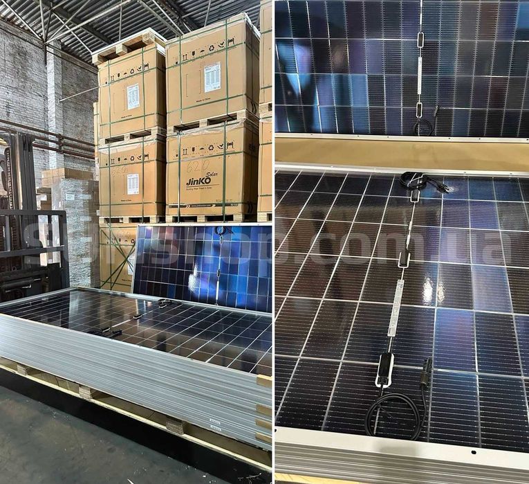 Солнечная панель Jinko JKM-620BDV опт контейнер 720шт 0,130$Вт