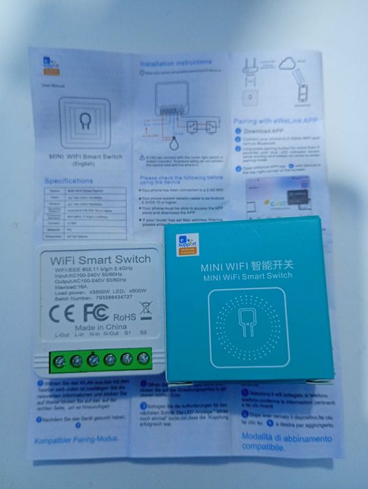 Wi-Fi Mini Smart Switch Розумний дім Wi-Fi розумне реле 16A бездротовий вимикач світла розумний вимикач