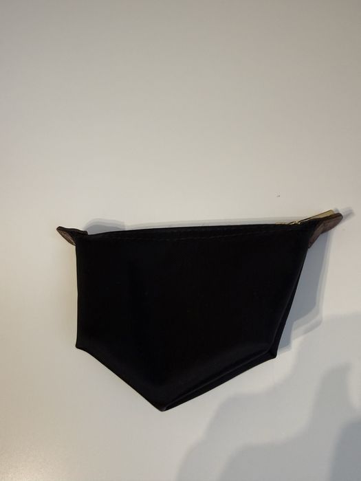 Portfel Longchamp mini black nylon leather