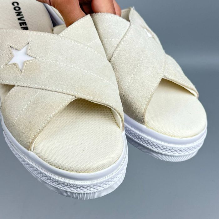 Тапки Converse One Star Sandal сандали конверс тапочк босоножки шлепки кроссовки кеди сланцы сандали замшевые конвера
