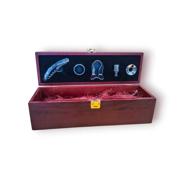 Kit Vinho Samsung – Caixa Madeira com 5 Peças