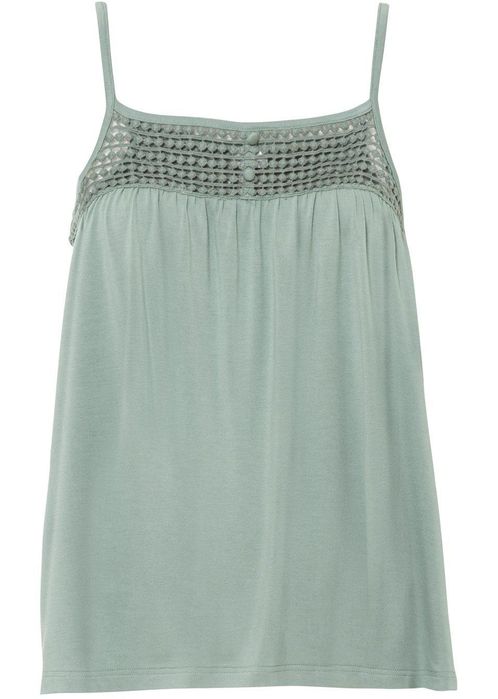 B.P.C top szałwiowy koronka r.32/34