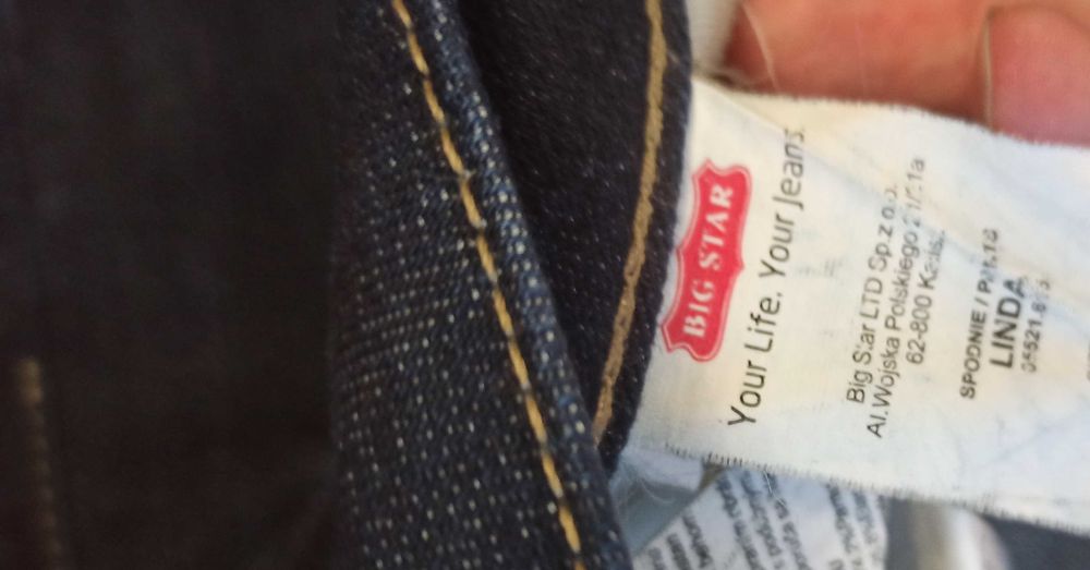 Spodnie kobiece jeans granatowy big star