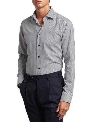 Сорочка чоловіча класична бавовняна довгий рукав eton у смужку L
