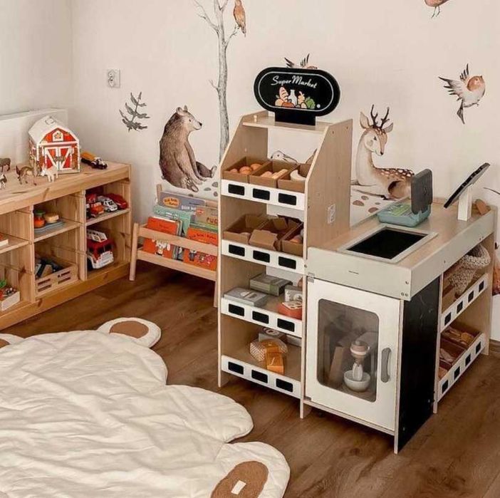 Drewniany Sklep XXL Dla Dzieci Warzywniak Stragan Z Kasą - WYPRZEDAŻ