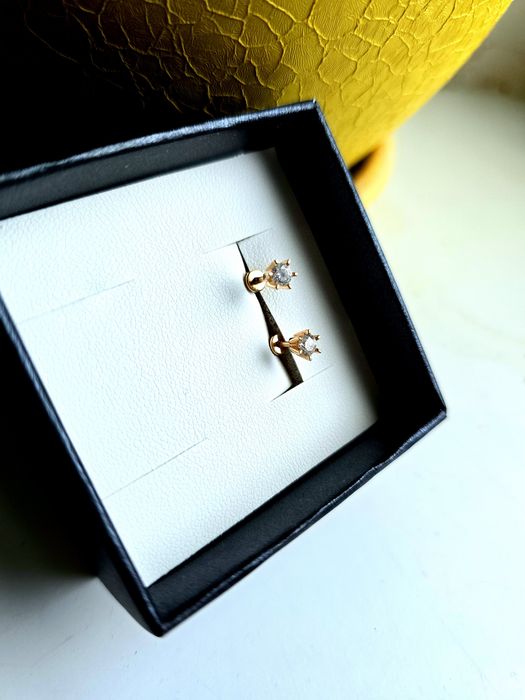 Золотые серьги . Пусеты