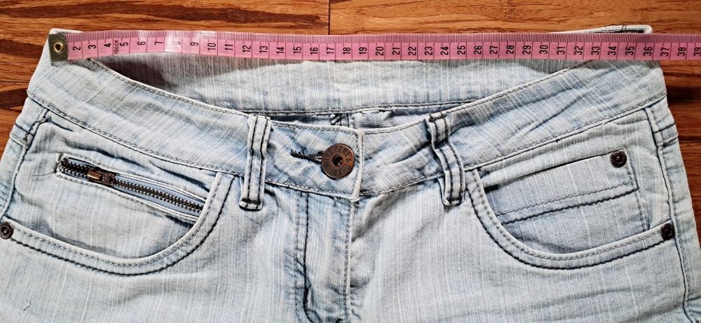 Rybaczki spodnie 3/4 jeansowe