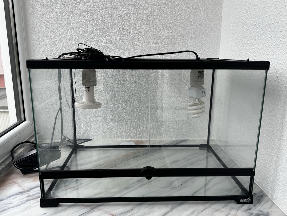 Terrário com luz UV+ aquecimento+termometro