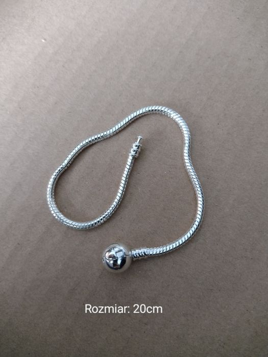 Bransoletka baza charms platerowana srebrem - 17- 21 cm różne modele