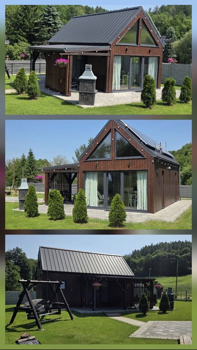 Domek w górach ( Karkonosze ) ogrodzony z balią