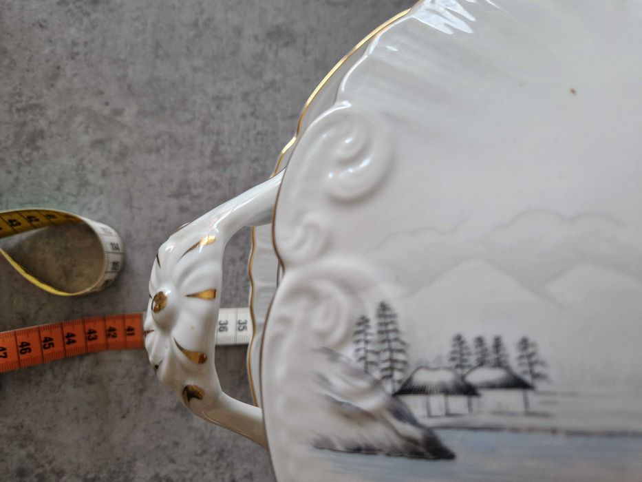 Terrina e prato de bolo de colecção Família Rose da Vista alegre