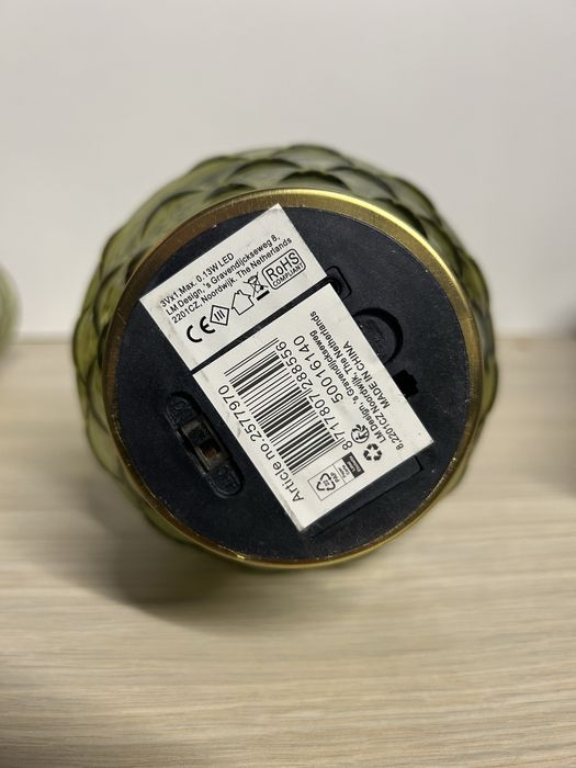 Szklane lampiony LED, zestaw 2 lampionów nr.8719