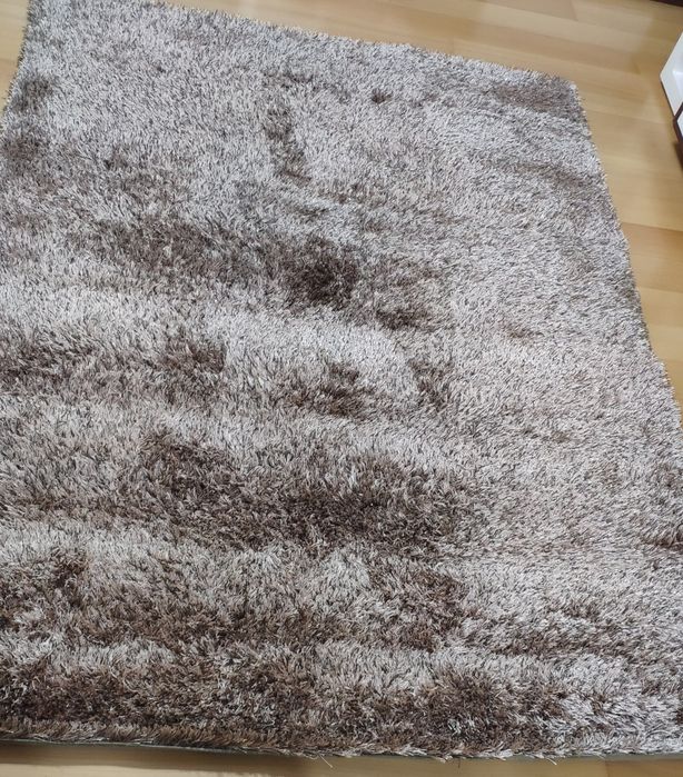 Tapete - tap shaggy star bege lurex 1.60 por 2.30 cm