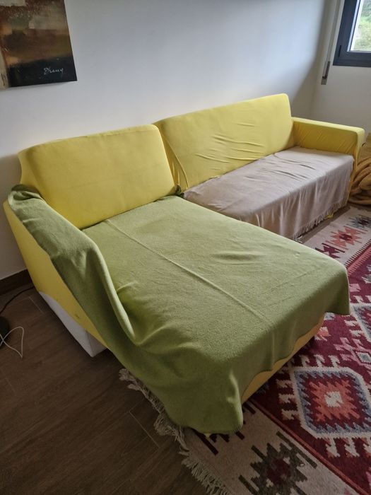 Sofá Cama Usado com Chaise long