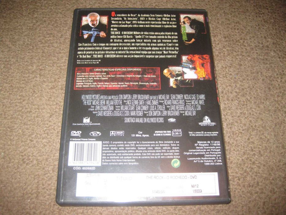 DVD "O Rochedo" com Sean Connery