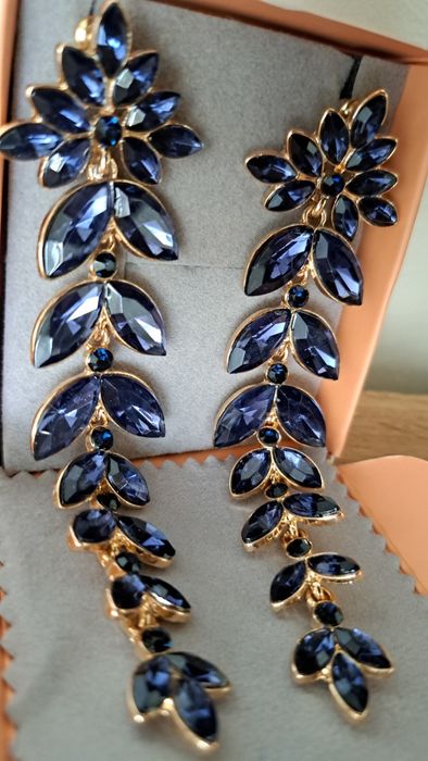 Długie kolczyki Niebieski Atrament