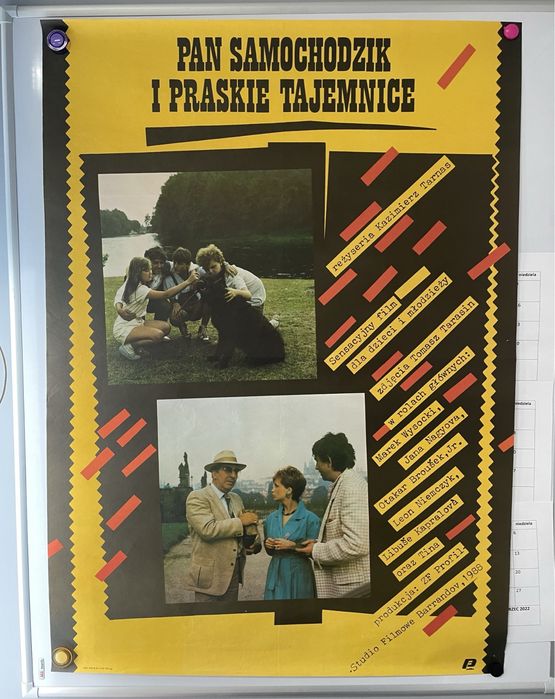 Oryginalny plakat filmowy Pan Samochodzik praskie tajemnice Nienacki