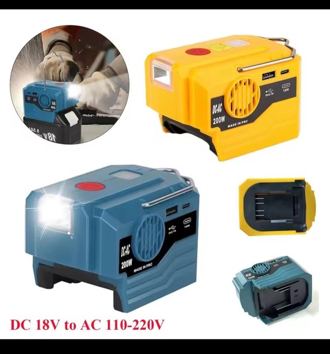 Портативний інвертор напруги під акб типу Макіта 21в