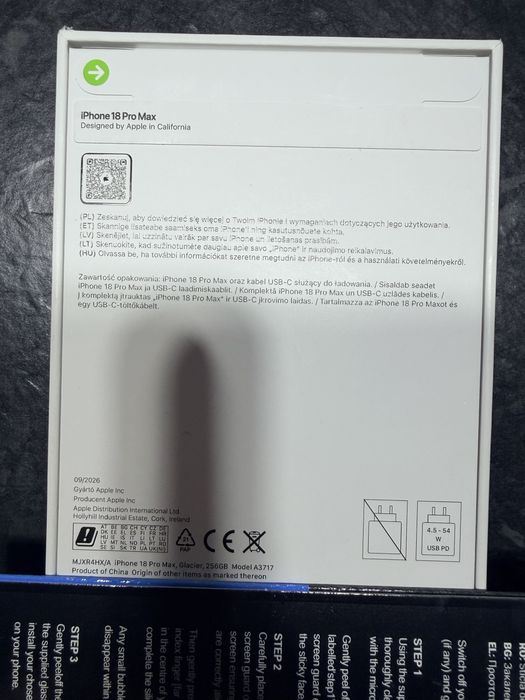 Iphone 18 pro max 256 gb glacier
