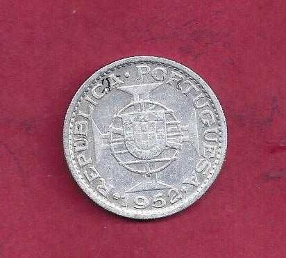 GUINÉ  EX-COLONIA   20 ESCUDOS  1952     PRATA