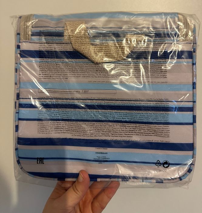 Bolsa Necessaire Azul Espaçosa
