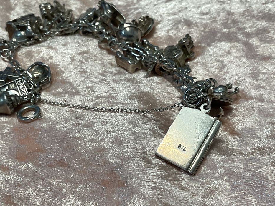 Pulseira prata inglesa,sterling silver 68 grams