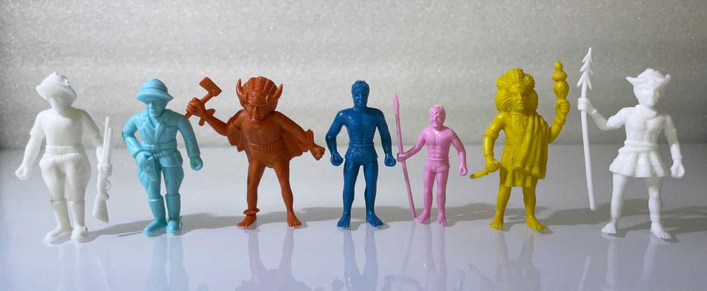 Vintage Collection ~ "TARZAN" ~ Set of 7 Monochromatic Figures by TITO Dunkin, 1980s