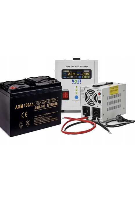 Аварийный комплект Volt Polska ( ДБЖ 800 ватт+ Аккамулятор 100/12)