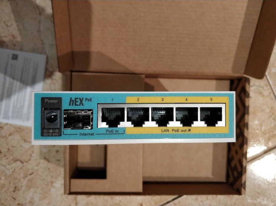 Mikrotik hEX PoE (RB960PGS) + блок живлення 48V2A96W