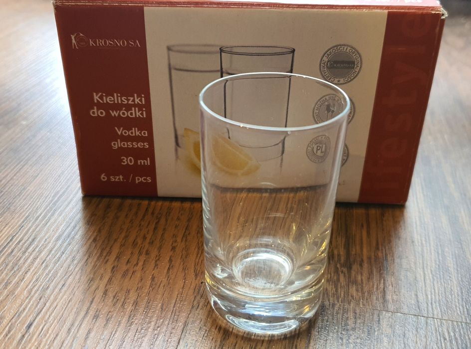 Komplet kieliszków do wódki Krosno, 6 sztuk