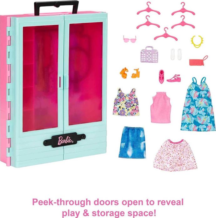 Barbie Closet and Ultimate з 3 наборами одягу барбі шафа шкаф