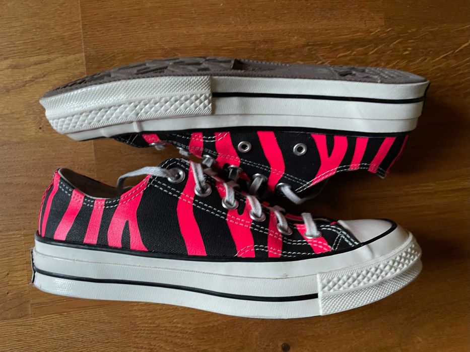 Trampki sneakery Converse Chuck 70 ox zebra czarno czerwone