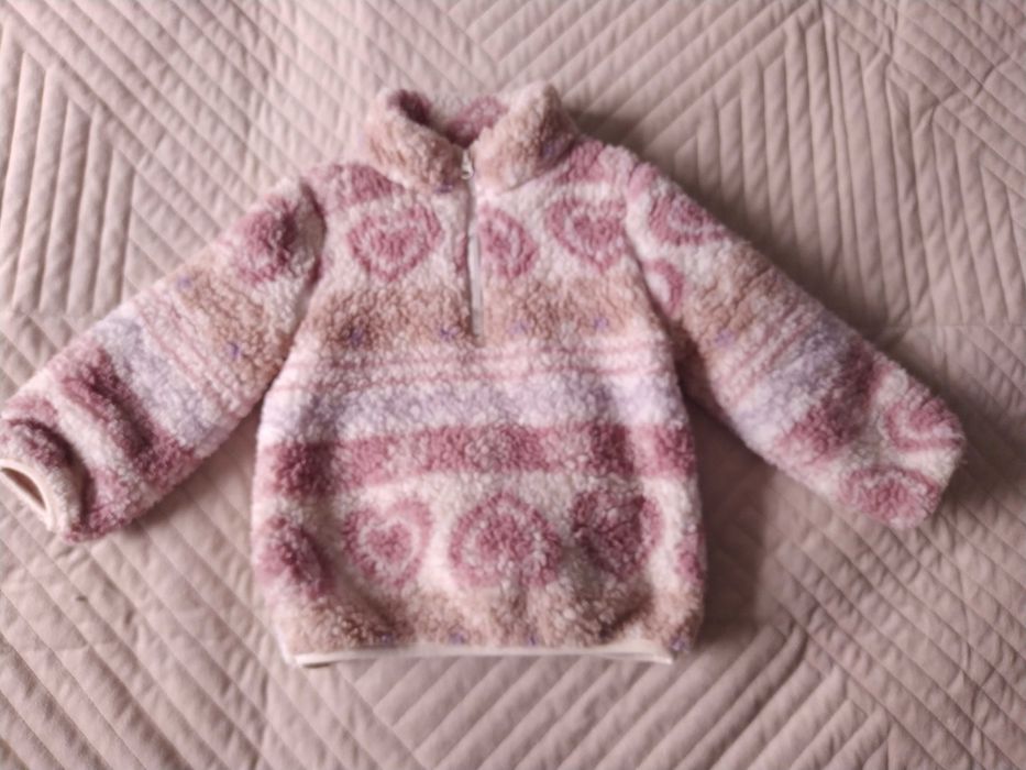 Dziewczęca ciepła bluza sherpa r. 86
