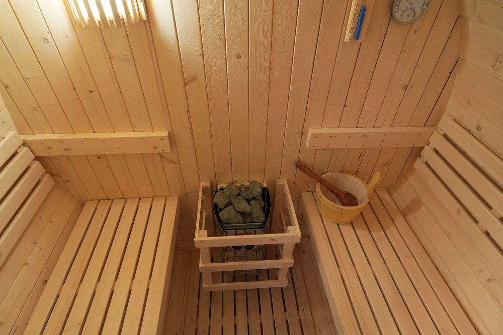 Sauna Fińska BECZKA 4os piec 6KW Harvia