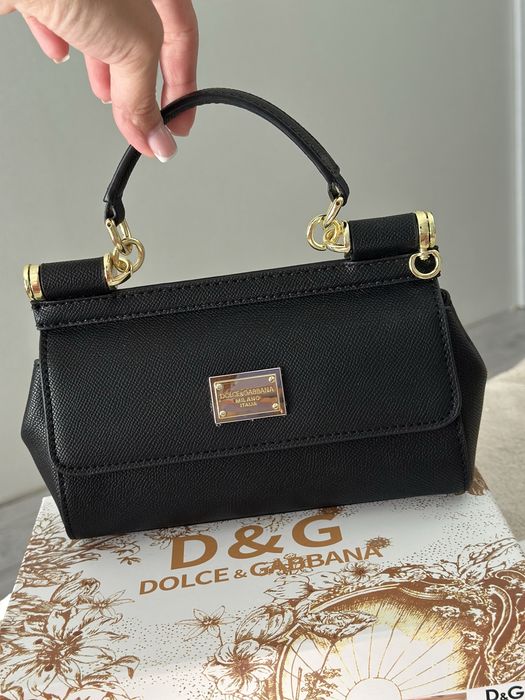 Сумка жіноча Dolce&Gabbana Sicily Medium — Premium чорний 19см